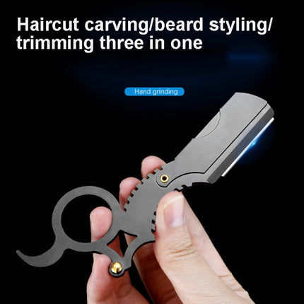 Manual Men Stainless Steel Ring Razor Without Blade, Gold, Black - DealBuddy