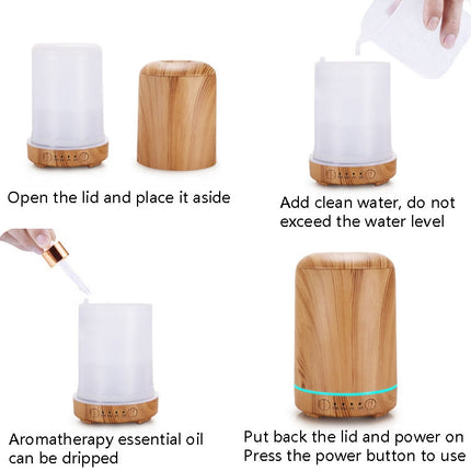 STB-105 Wood Grain Aromatherapy USB Air Purifier, Light Wooden Grain, Dark Wooden Grain - DealBuddy