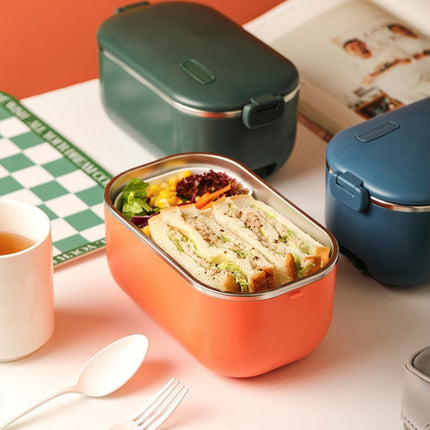 48W 1L  304 Stainless Steel Heating Lunch Box Can Be Plugged In, US Plug, 12V Car Plug, EU Plug, UK Plug