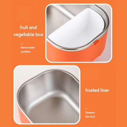 48W 1L  304 Stainless Steel Heating Lunch Box Can Be Plugged In, US Plug, 12V Car Plug, EU Plug, UK Plug