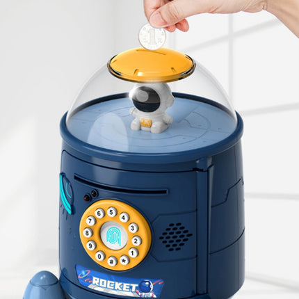 Fingerprint Password Rocket Piggy Bank Toy