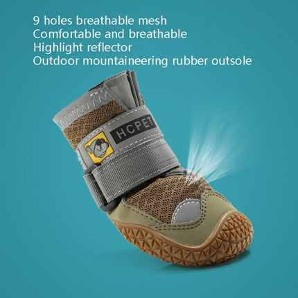 4 PCS / Set HCPET Dog Shoes Breathable Net Dog Shoes, No.1 4cm, No.2 4.5cm, No.3 5cm, No.4 5.5cm, No.5 6cm, No.6 6.5cm, No.7 7cm, No.8 7.5cm - DealBuddy