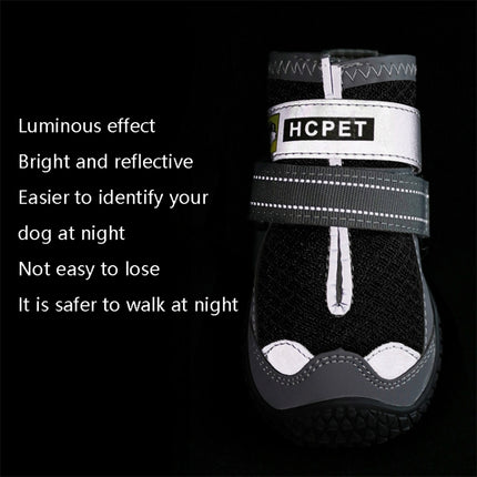 4 PCS / Set HCPET Dog Shoes Breathable Net Dog Shoes, No.1 4cm, No.2 4.5cm, No.3 5cm, No.4 5.5cm, No.5 6cm, No.6 6.5cm, No.7 7cm, No.8 7.5cm - DealBuddy