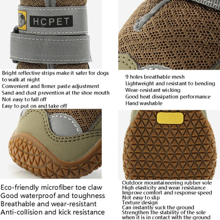 4 PCS / Set HCPET Dog Shoes Breathable Net Dog Shoes, No.1 4cm, No.2 4.5cm, No.3 5cm, No.4 5.5cm, No.5 6cm, No.6 6.5cm, No.7 7cm, No.8 7.5cm - DealBuddy