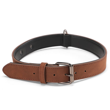 JINMAOHOU Dogs Double-Layer Leather Collar, XS 34x1.7cm, S 39x2.2cm, M 49x2.7cm, L 59x3.2cm - DealBuddy
