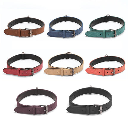 JINMAOHOU Dogs Double-Layer Leather Collar, XS 34x1.7cm, S 39x2.2cm, M 49x2.7cm, L 59x3.2cm - DealBuddy