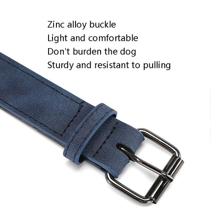 JINMAOHOU Dogs Double-Layer Leather Collar, XS 34x1.7cm, S 39x2.2cm, M 49x2.7cm, L 59x3.2cm - DealBuddy