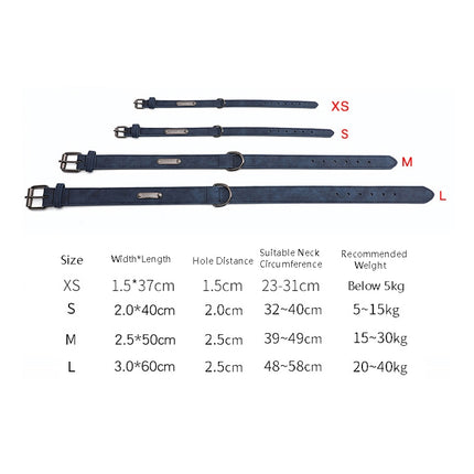 JINMAOHOU Dogs Double-Layer Leather Collar, XS 34x1.7cm, S 39x2.2cm, M 49x2.7cm, L 59x3.2cm - DealBuddy