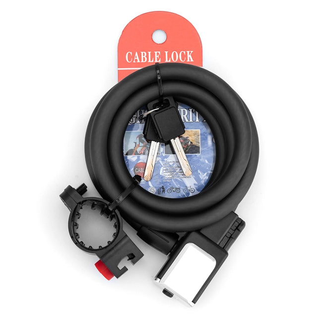 BG-0518 Mountain Bike Portable Anti-Theft Bold Cable Lock, Length:, 1.5m With Lock Frame, 1.8m With Lock Frame