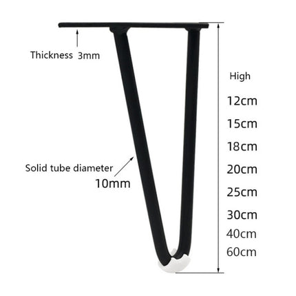 LH-S0006 Metal Furniture Support Legs, Height:, 12cm, 15cm, 18cm, 20cm, 25cm, 30cm, 60cm - DealBuddy