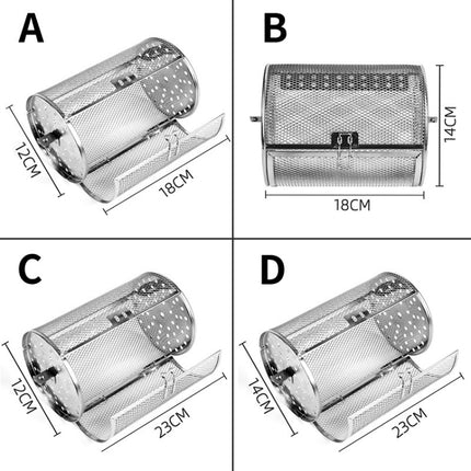 Stainless Steel Roasting Cage Oven Peanut Chestnut Cage, A Type 12 x18cm, B Type 14 x18cm, C Type 12 x 23cm, D Type 14 x 23cm - DealBuddy