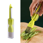 Home Kitchen Multifunctional Green Onion Peeler, Green, Yellow, Orange - DealBuddy