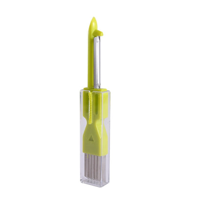 Home Kitchen Multifunctional Green Onion Peeler, Green, Yellow, Orange - DealBuddy