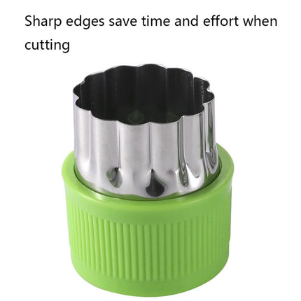 0-98 12 in 1 Kitchen Stainless Steel Flower Cutter, Green, Purple - DealBuddy