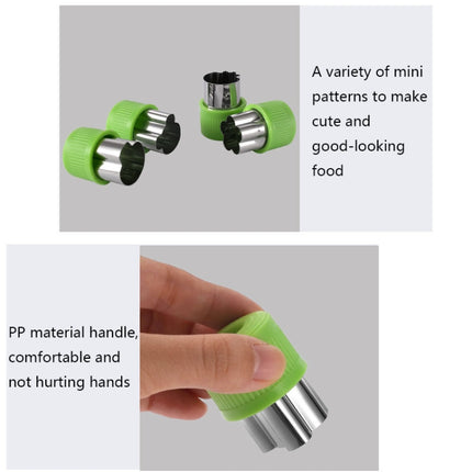 0-98 12 in 1 Kitchen Stainless Steel Flower Cutter, Green, Purple - DealBuddy
