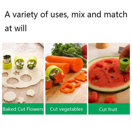 0-98 12 in 1 Kitchen Stainless Steel Flower Cutter, Green, Purple - DealBuddy
