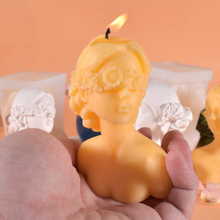 Aromatherapy Plaster Mold Rose Beauty Candle Silicone Mold, Style: