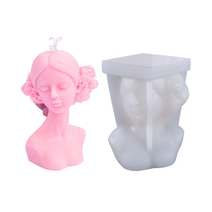 Aromatherapy Plaster Mold Rose Beauty Candle Silicone Mold, Style: