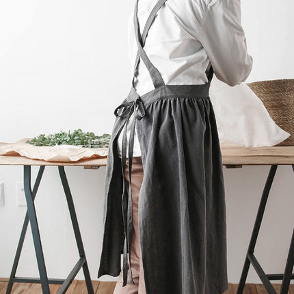 Cotton And Linen Parent-Child Painting Apron Baking Coffee Work Clothes,Size:, Childrens (Gray), Childrens (Oats), Adults (Gray), Adults (oat), Adult ( Pink) - DealBuddy