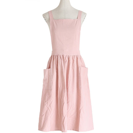 Cotton And Linen Parent-Child Painting Apron Baking Coffee Work Clothes,Size:, Childrens (Gray), Childrens (Oats), Adults (Gray), Adults (oat), Adult ( Pink) - DealBuddy