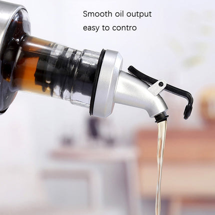 Stainless Steel Glass Oil Bottle Kitchen Pressed Seasoning Bottle, 200ml, 300ml, 500ml - DealBuddy