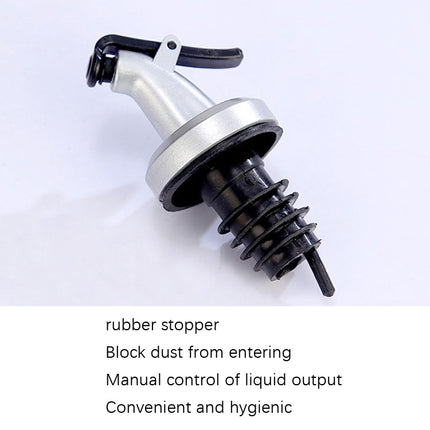 Stainless Steel Glass Oil Bottle Kitchen Pressed Seasoning Bottle
