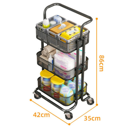 HP211015 Multifunctional Kitchen Storage Rack with Pulley - DealBuddy