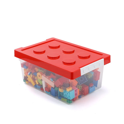 Children Building Blocks Toy Storage Box Transparent Storage Box With Lid