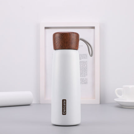 Delicate 304 Stainless Steel Wood Grain Thermos Cup, 400ml, 500ml - DealBuddy