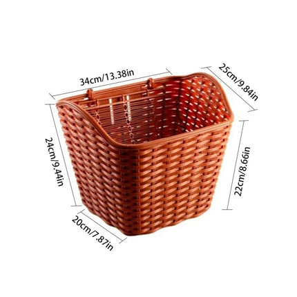 Bicycle Waterproof Basket with Cover Front Handlebar Bike Basket - DealBuddy