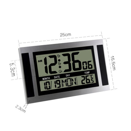 Large Screen LCD Wall Clock Minimalist Electronic Alarm Clock