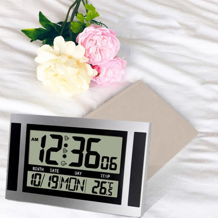 Large Screen LCD Wall Clock Minimalist Electronic Alarm Clock