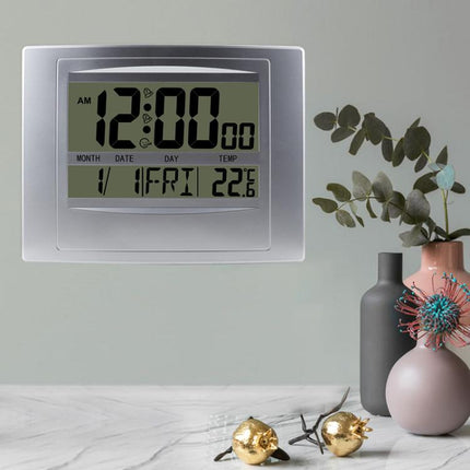 Home Big Screen Display Digital Electronic Wall Clock Living Room Temperature Clock