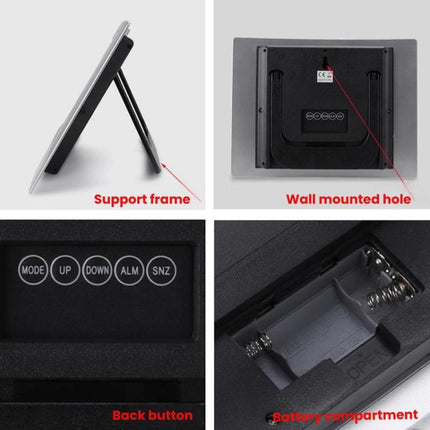 Home Big Screen Display Digital Electronic Wall Clock Living Room Temperature Clock