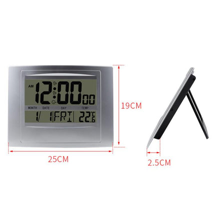 Home Big Screen Display Digital Electronic Wall Clock Living Room Temperature Clock