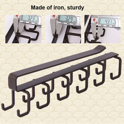 Hole-free Hanging Cup Holder Clip-type Double-row  Hook Frame