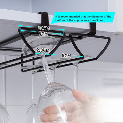 Free Punch Cabinet Wrought Iron Wine Glass Holder Upside Down Rack,Style: - DealBuddy