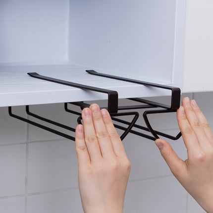 Free Punch Cabinet Wrought Iron Wine Glass Holder Upside Down Rack,Style: - DealBuddy