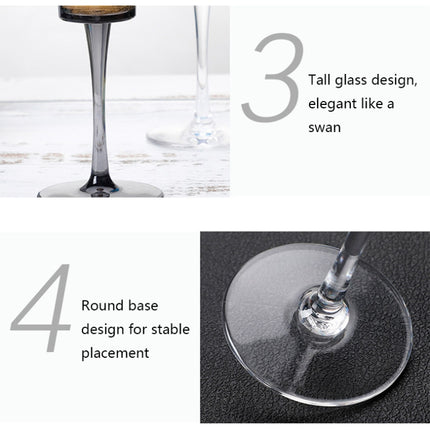 165ml Household Acrylic Champagne Glasses, Black, Transparent - DealBuddy