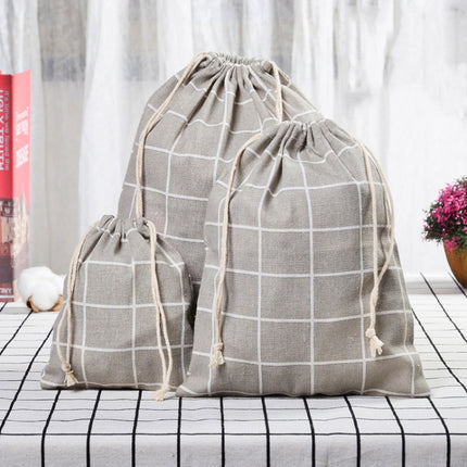 Cotton Linen Drawstring Pocket Sundries Storage Bag, Small+Medium+Large - DealBuddy