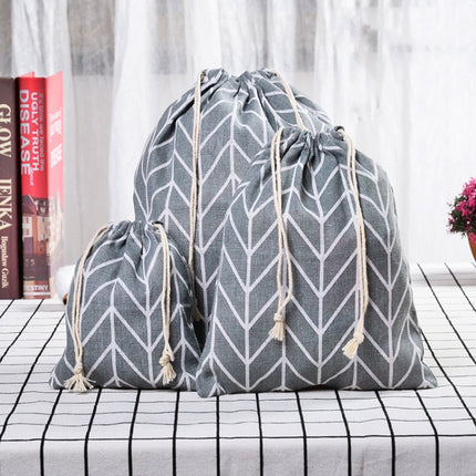 Cotton Linen Drawstring Pocket Sundries Storage Bag