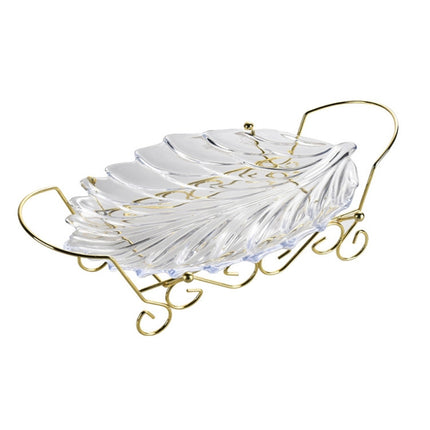 Acrylic Leaf Shape Fruit Tray and Shelf, Style:, Dish (Transparent), Dish (Blue), Dish (Amber), Dish (Purple), Shelf (Golden), Shelf (Black) - DealBuddy