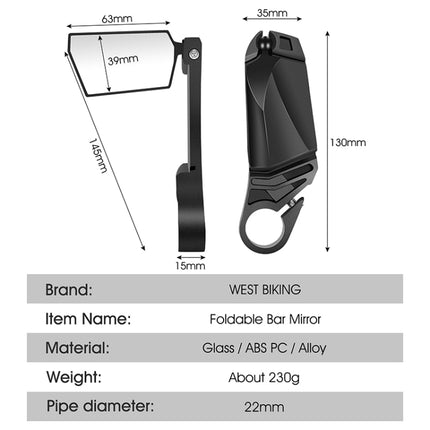 WEST BIKING Bicycle Handlebar Folding Mirror - DealBuddy