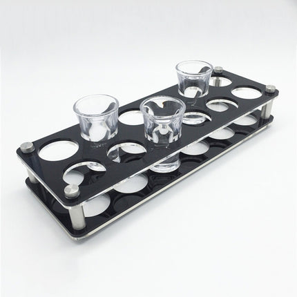 Acrylic Round Hole Wine Glass Holder, 6 Grids, 12 Grids - DealBuddy