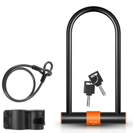 WEST BIKING Bicycle Carbon Steel Anti-Shear Anti-Theft U-Lock - DealBuddy