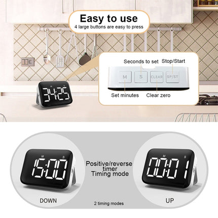 Rechargeable Large Screen LCD Electronic Timing Reminder Alarm Clock Kitchen Baking Timer - DealBuddy