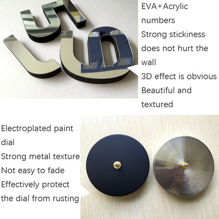 M002 Night Light DIY Digital Wall Clock Living Room Decoration Silent Clock