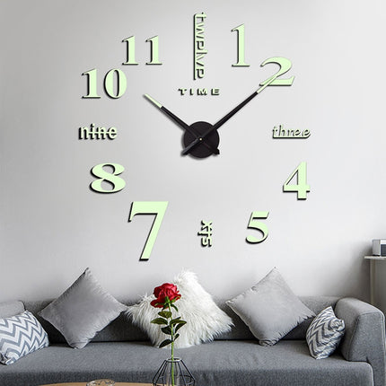 M002 Night Light DIY Digital Wall Clock Living Room Decoration Silent Clock