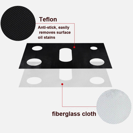 Gas Stove 5-hole Oil-proof Pad Teflon Protective Cover Anti-dirty Pad - DealBuddy