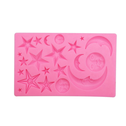 Star Moon Face Chocolate Clay DIY Silicone Mold